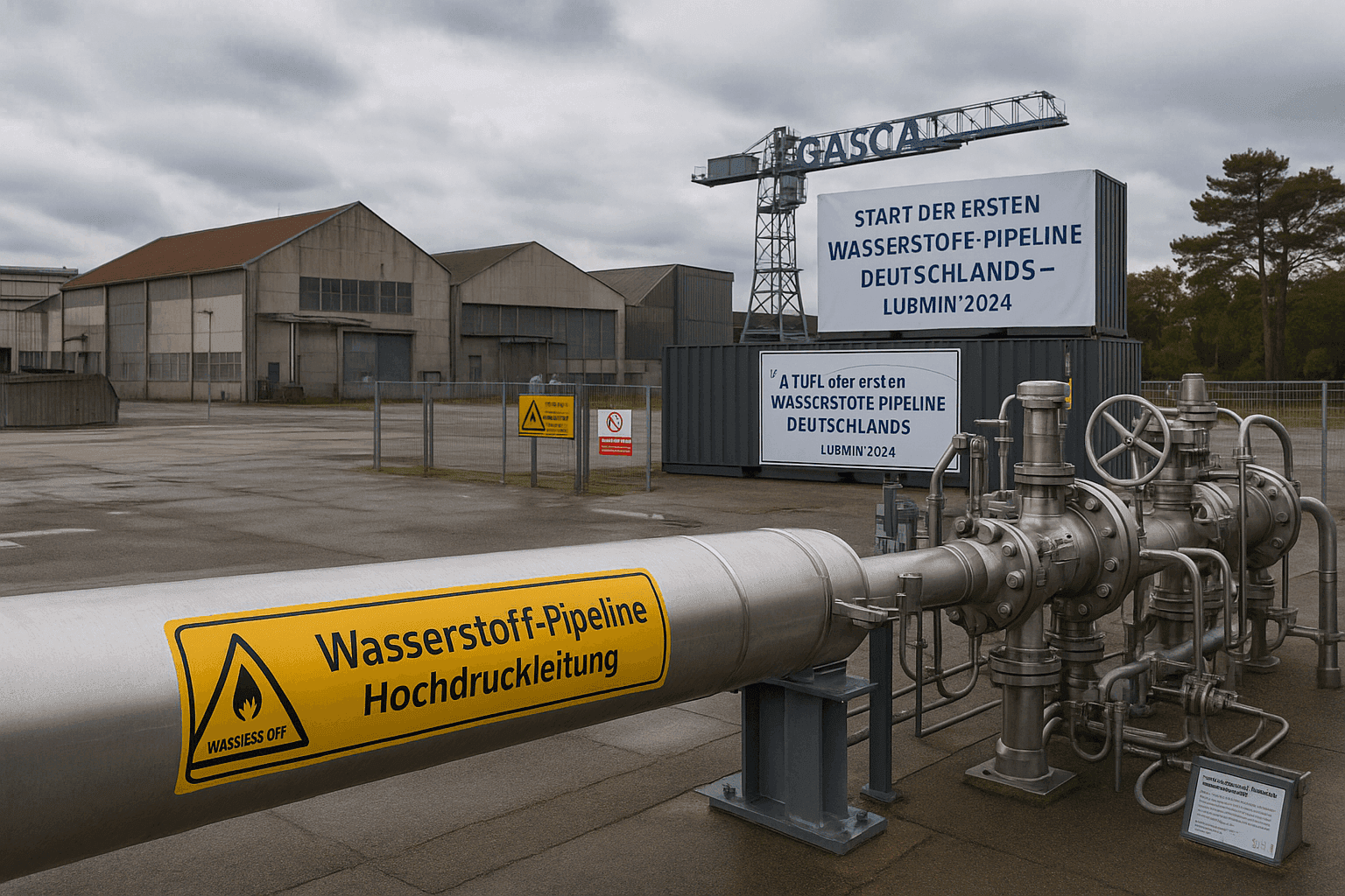 Deutschland startet erste großvolumige Wasserstoff-Pipeline